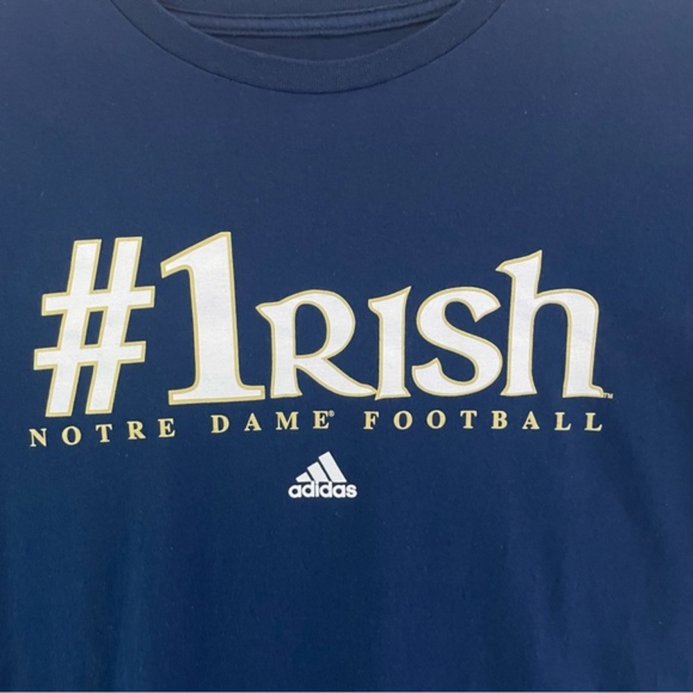 Adidas Mens Notre‎ Dame T Shirt Size Large Undefeated Season Fighting Irish